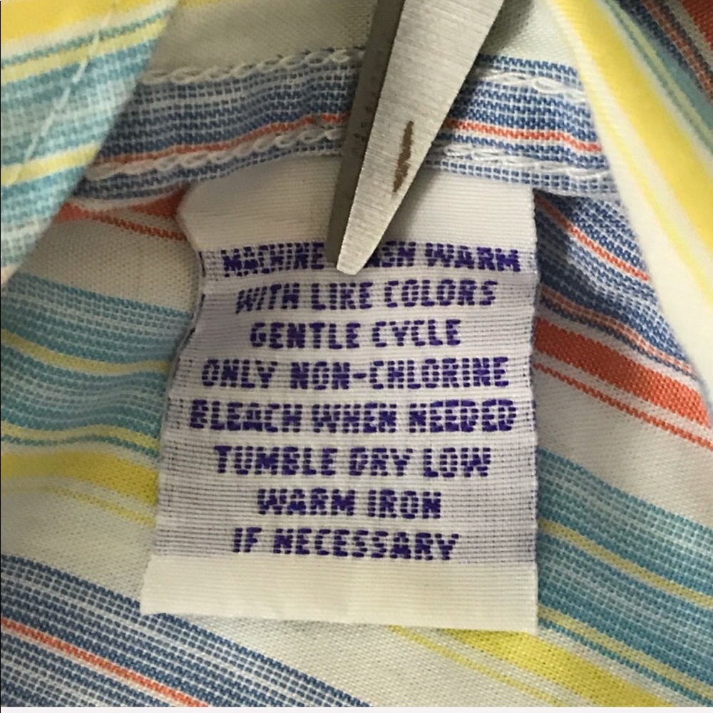 Alan Flusser 2XL Vertical Stripe Multi Color Shirt - Picture 3 of 8